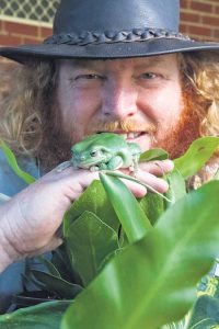 Maddington wildlife expert Bradley Holland aka Ranger Red will be talking to people about reptiles at the WA herpetological society reptile expo in Cannington this Sunday. Photograph — Matt Devlin.