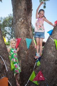 Kayla, 4, and Tegan Carter, 6, were preparing for this year’s springfest.