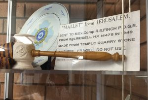 A gavel made from the stone beneath King Solomon’s temple in Jerusalem. Photograph — Robyn Molloy.