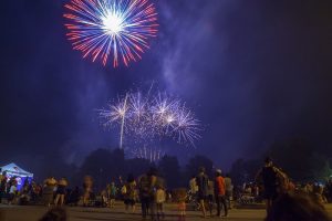 Spectacular fireworks. Photograph - Matt Devlin. 