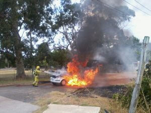 The fire was caused by a suspected electrical fault. Photograph — Keith Bruning.