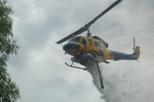 A helitac helps out in Forrestdale. Photograph - Hamish Hastie.
