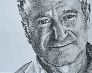 Jensen Valeros' sketch of actor Robin Williams.