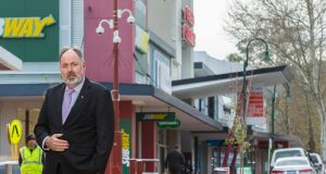 City of Armadale chief executive Ray Tame in front of CCTV which police now have direct access to. Photograph — Matt Devlin.