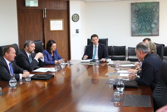 Liberal Canning candidate Andrew Hastie met with state ministers today to discuss drug issues in the electorate.