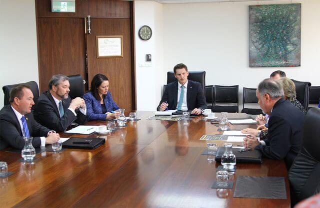 Liberal Canning candidate Andrew Hastie met with state ministers today to discuss drug issues in the electorate.