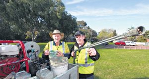 Civic pride action group volunteers Graeme and Don provide a vital service to City of Armadale residents but now they need some more help. Photograph — Matt Devlin.