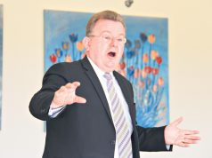 Federal Small Business Minister Bruce Billson at a Business Armadale breakfast on Thursday. Photograph - Robyn Molloy.