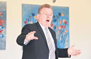 Federal Small Business Minister Bruce Billson at a Business Armadale breakfast on Thursday. Photograph - Robyn Molloy.