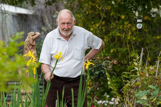 Canning show regular Ron Seaton will be showing his flowers and produce at this year’s show. Photograph — Matt Devlin.