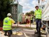 Stuart Graham and Matt Reynolds installed the City of Gosnells’ first NBN node in Langford last week. Photograph — Matt Devlin.