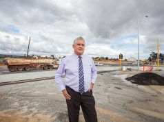 Newly appointed federal Assistant Health Minister Ken Wyatt at the Roe Highway upgrades in May. Photograph — Matt Devlin.