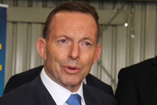 Prime Minister Tony Abbott in Kelmscott on Saturday. Photograph - Robyn Molloy.