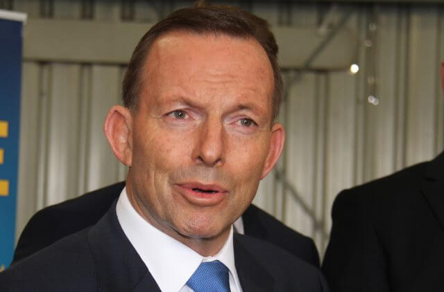 Prime Minister Tony Abbott in Kelmscott on Saturday. Photograph - Robyn Molloy.