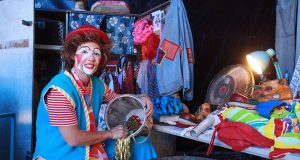 Circus Joseph Ashton’s Goldie the clown will perform her final shows in Armadale until November 15. Photograph — Matt Devlin.