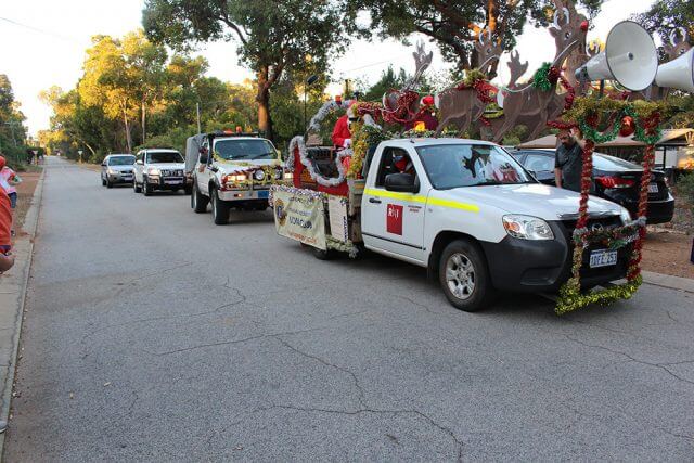 The Armadale Kelmscott Lions club santa sleigh run in Roleystone last year.