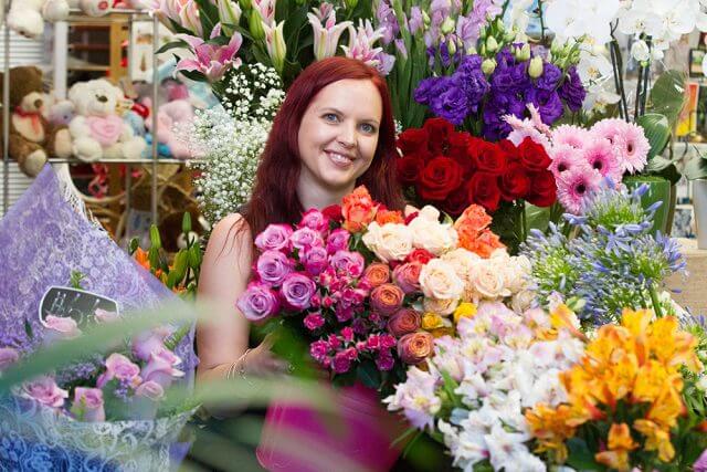 Willetton floral designer Christine Blackshaw won third place in the annual Tesselaar top gun competition last month for her design inspired by succulents. Photograph — Matt Devlin.