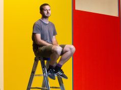 Curtin higher degree by research art student David Attwood. Photograph – Matt Devlin.