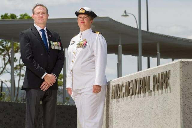 Matt and Cassandra Ryan reflected on the importance of Remembrance day. Photograph — Matt Devlin.