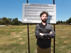 Kelmscott hills resident Matt Rule is worried about the impact high density development in the Clifton Street south precinct will have on the area. Photograph — Matt Devlin.