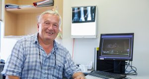 Dr Milenko Kovac in the trauma clinic. Photograph — Matt Devlin.