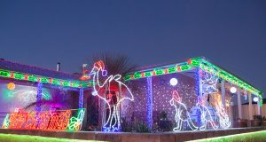 Consulate Court in Thornlie has lit up for Christmas. Photographs — Matt Devlin.