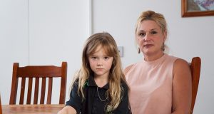 West Byford parent Carmel Doherty will have to transfer her daughter Shamieka to another school following the closure of the West Byford OSH club. Photograph — Matt Devlin.