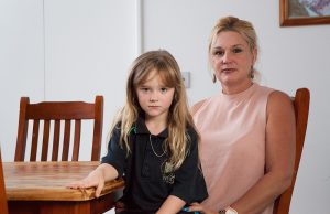 West Byford parent Carmel Doherty will have to transfer her daughter Shamieka to another school following the closure of the West Byford OSH club. Photograph — Matt Devlin.