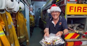 Byford volunteer bushfire brigade secretary Frank Rankin will help Santa on his sleigh runs. Photograph — Matt Devlin.