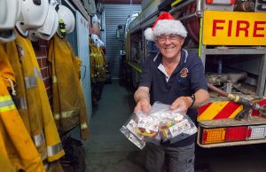 Byford volunteer bushfire brigade secretary Frank Rankin will help Santa on his sleigh runs. Photograph — Matt Devlin.