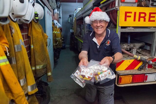 SJ-sleigh-run Byford volunteer bushfire brigade secretary Frank Rankin will help Santa on his sleigh runs. Photograph — Matt Devlin.