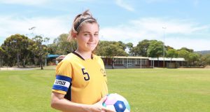 Evie Marchetti was selected for the school sports Australia team after her team took out a bronze medal. Photograph — Matt Devlin.