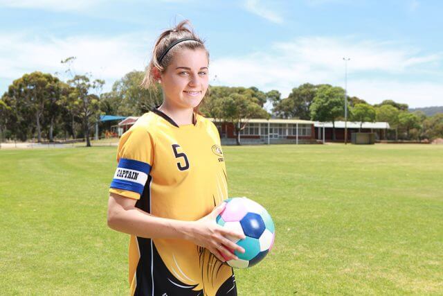 Evie Marchetti was selected for the school sports Australia team after her team took out a bronze medal. Photograph — Matt Devlin.