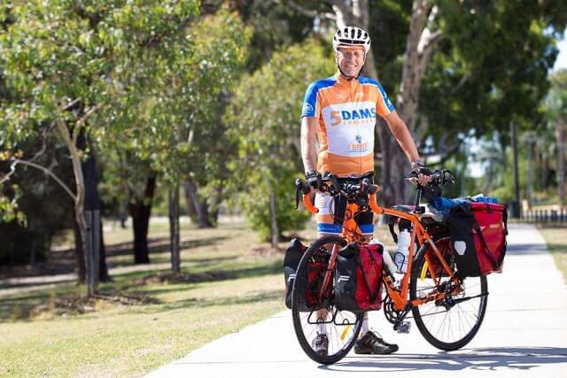 Bruce Bowman, 60, will ride from Melbourne to Perth next month for beyondblue. Photograph — Matt Devlin.