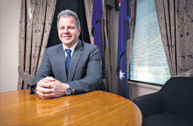 Dennis Jensen after winning back his seat in September 2013. Photograph - Matt Devlin.