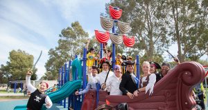 Gwynne Park Education Support Centre teachers, students and parents enjoyed the new playground at its official opening last week. Photograph — Matt Devlin.