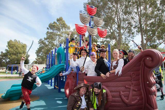 Gwynne Park Education Support Centre teachers, students and parents enjoyed the new playground at its official opening last week. Photograph — Matt Devlin.