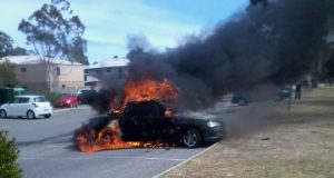 Fireball in Sizzler car park at lunch time today. Photograph Keith Bruning.