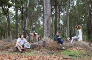 Blair Giblett, Koen Giblett, Chanae Dunstan and Isabella Leitch-Keating will bring the past alive at the Jarrahdale ghost walk. Photograph — Matt Devlin.