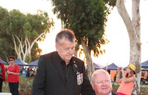 Vietnam veteran and Serpentine Jarrahdale RSL president Ric Giblett was instrumental to the creation of Anzac Memorial Park in the Glades, Byford. He is pictured here at the park’s opening in April 2015 with RSL state president Graham Edwards, also a Vietnam veteran. Photograph — Robyn Molloy.