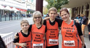 The Jarvis family including Josiah, 12, Jane, Jayden, 14, and Lucy Renouf participatin in last year’s Run for a Reason.