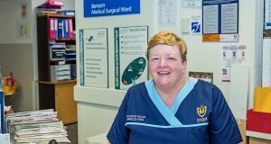 Palliative care nurse Shona Fowler is a finalist in the WA Nursing and Excellence Awards. Photograph — Kelly Pilgrim-Byrne.