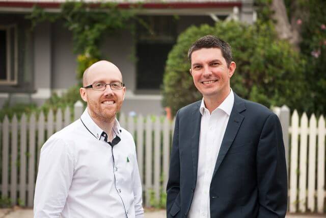 Greens candidate for Hasluck Patrick Hyslop and Senator Scott Ludlum.