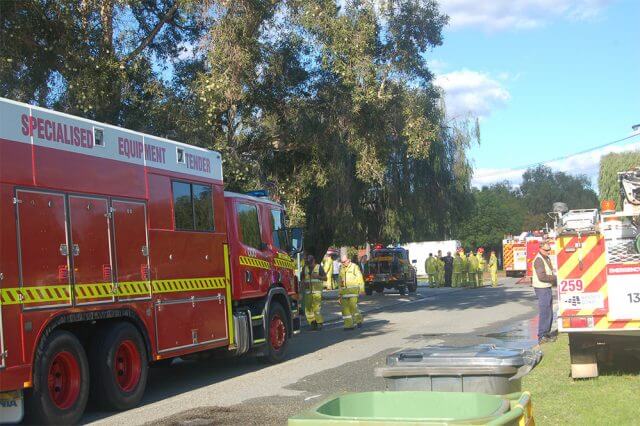 Firefighters had the blaze at the Colleen Street house under control within 30 minutes. Photograph – Amy Blom.