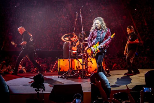 Metallica performs at Lane Stadium, Blacksburg, Virginia,, on May 7, 2025